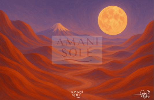 Moon over the Red Valley (Landscape) | Luna del Valle Rojo (Horizontal) - Printable art