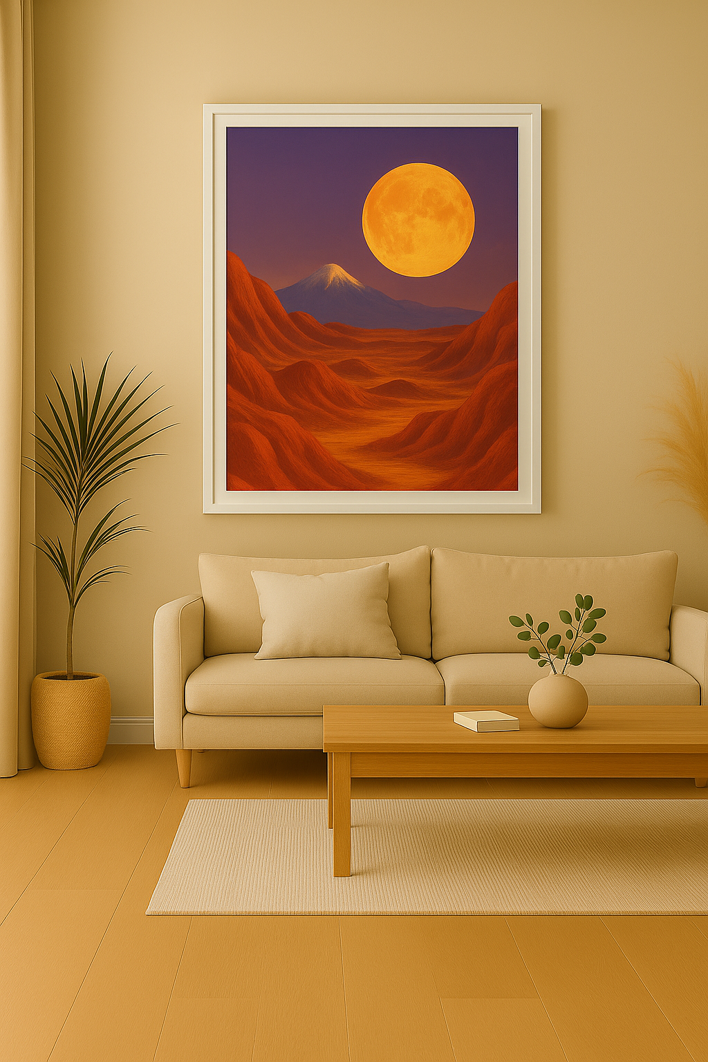 Moon over the Red Valley | Luna del Valle Rojo - Printable art