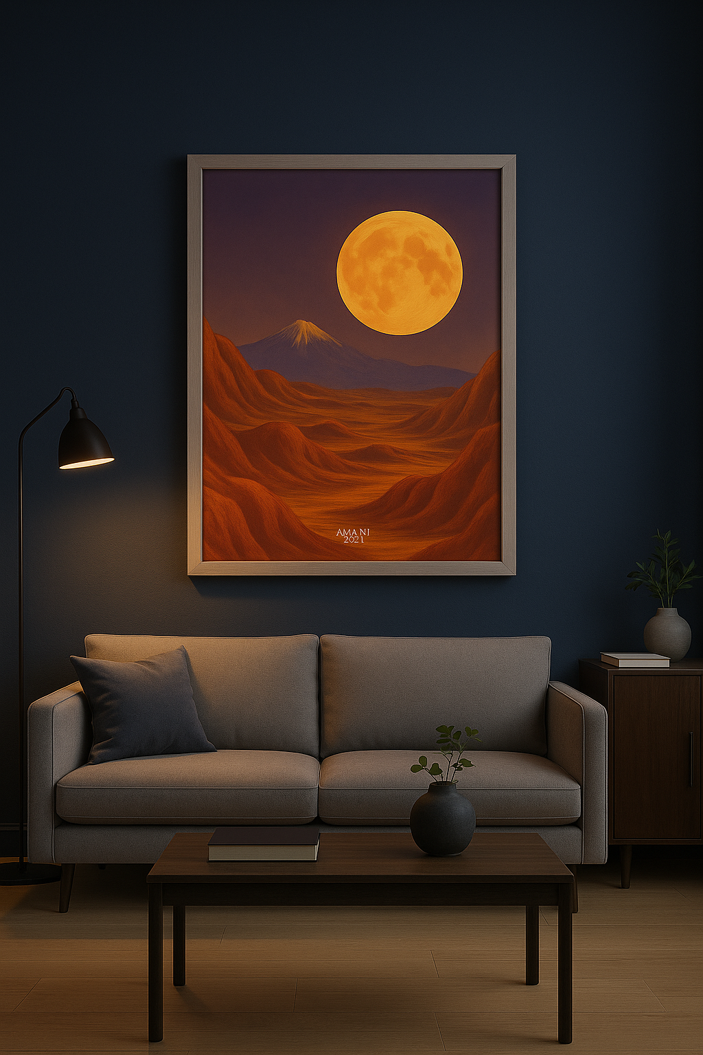 Moon over the Red Valley | Luna del Valle Rojo - Printable art