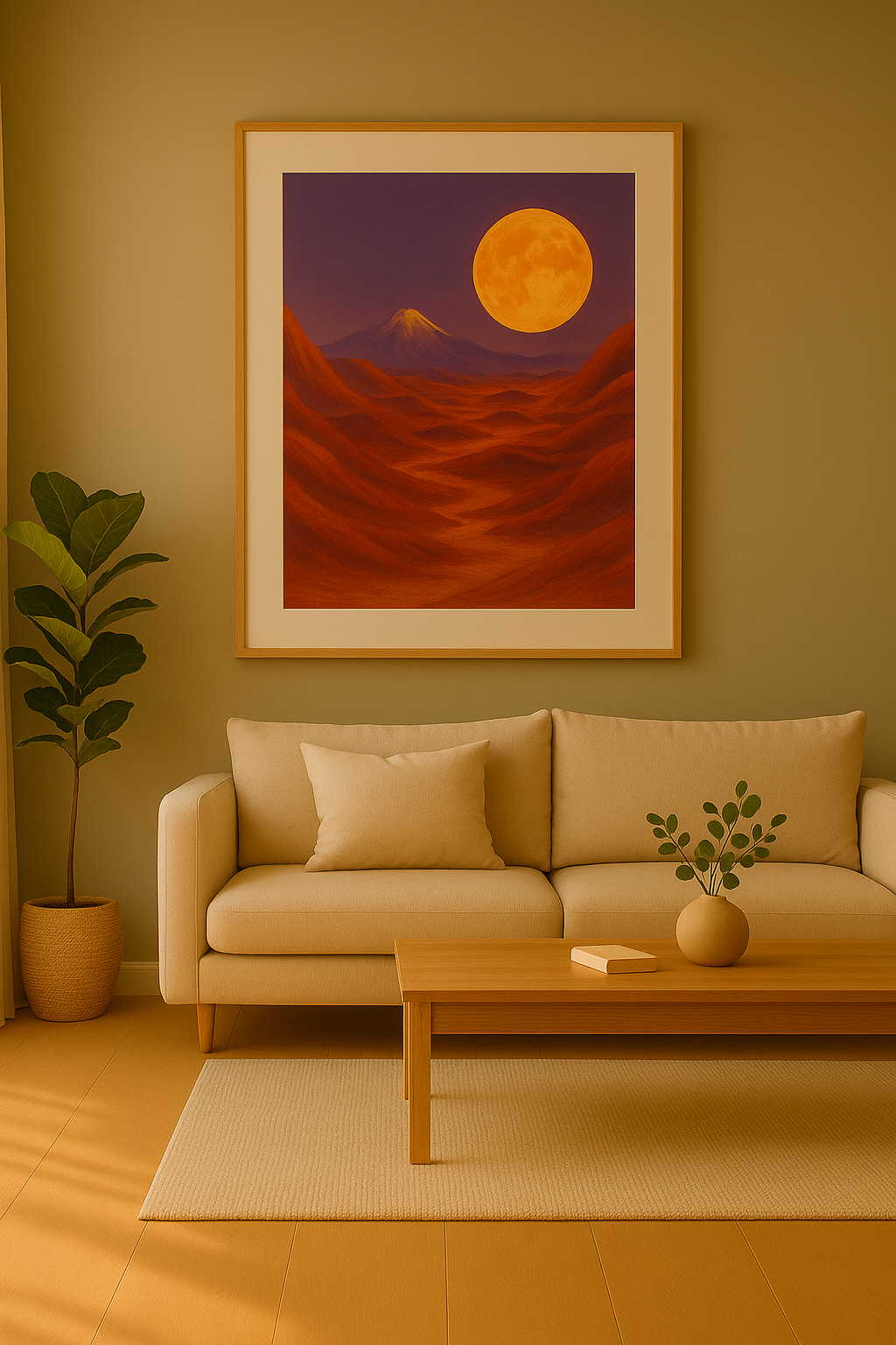 Moon over the Red Valley | Luna del Valle Rojo - Printable art